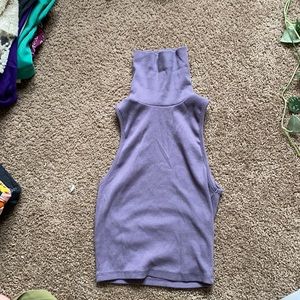 Zara purple S turtle neck tank